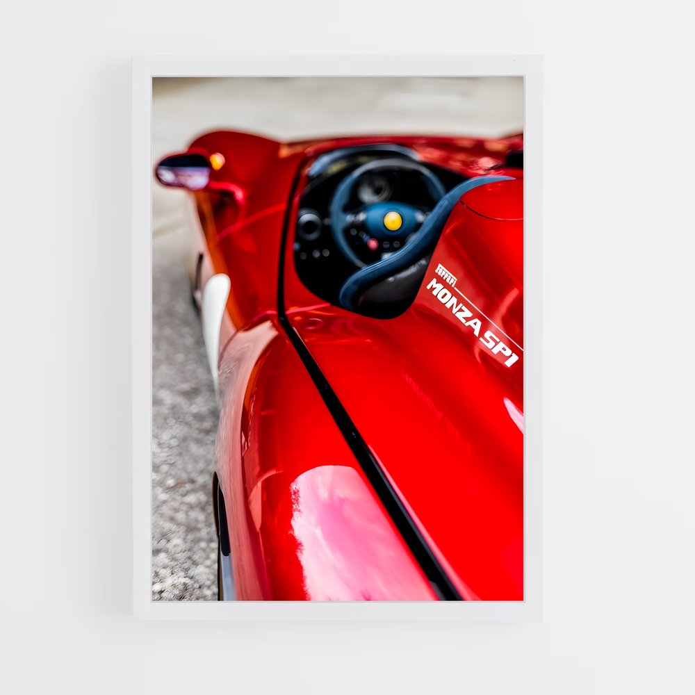 Poster Monza en Rouge – affiche Ferrari (vue 3)